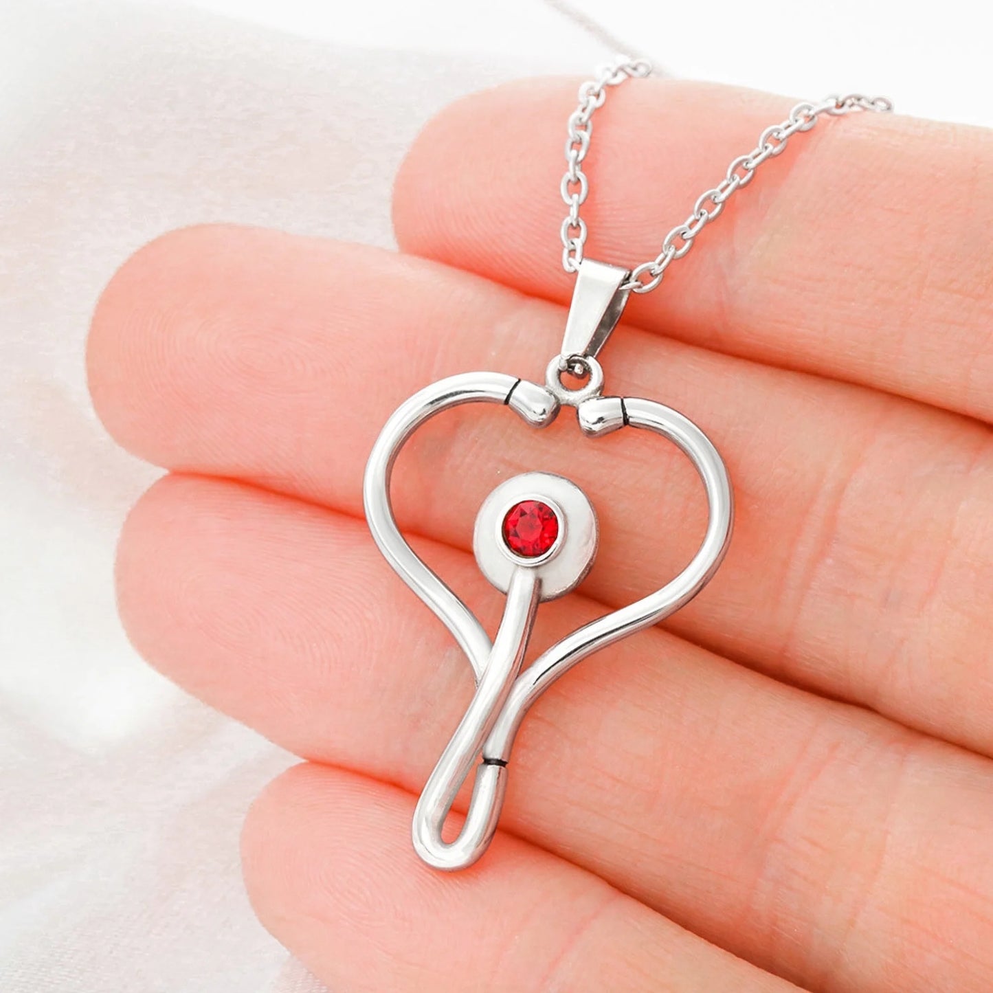 Stethoscope in hand