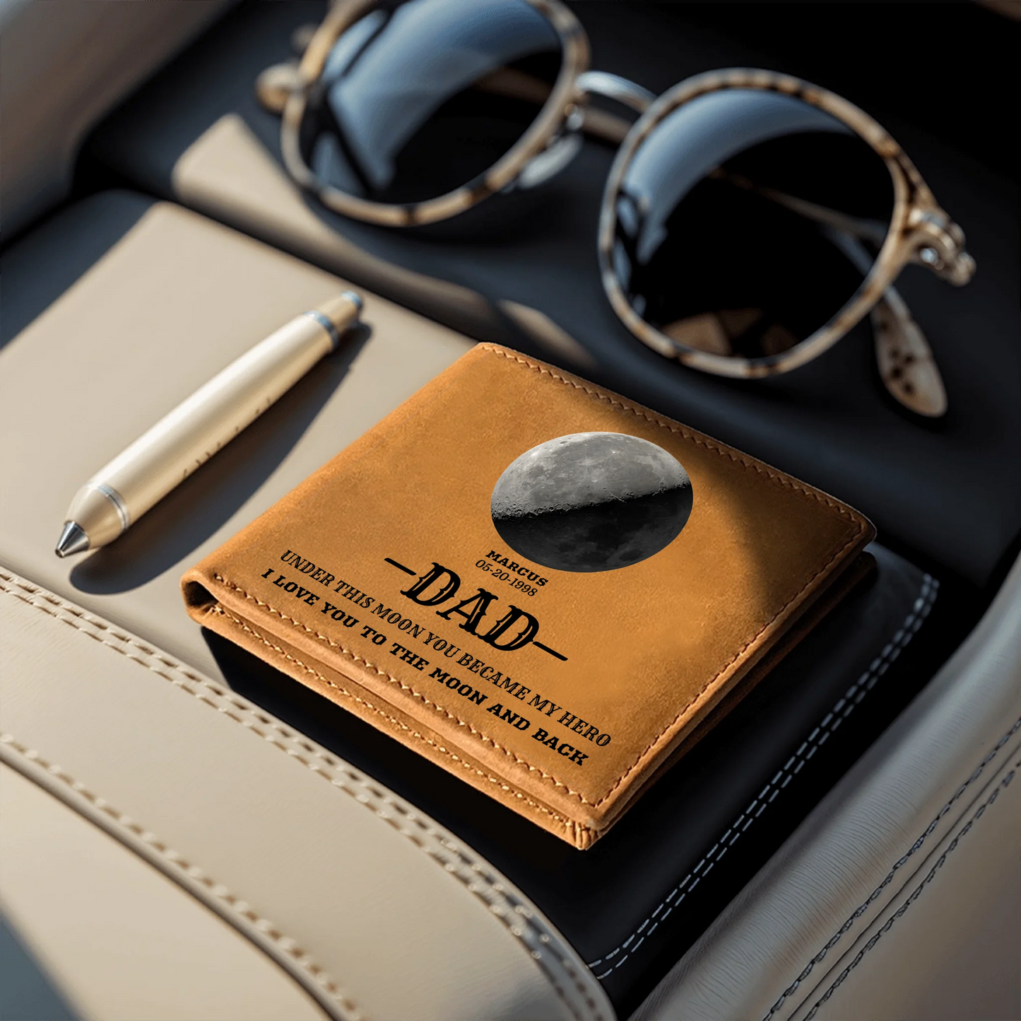 Engraved Leather Wallet 44