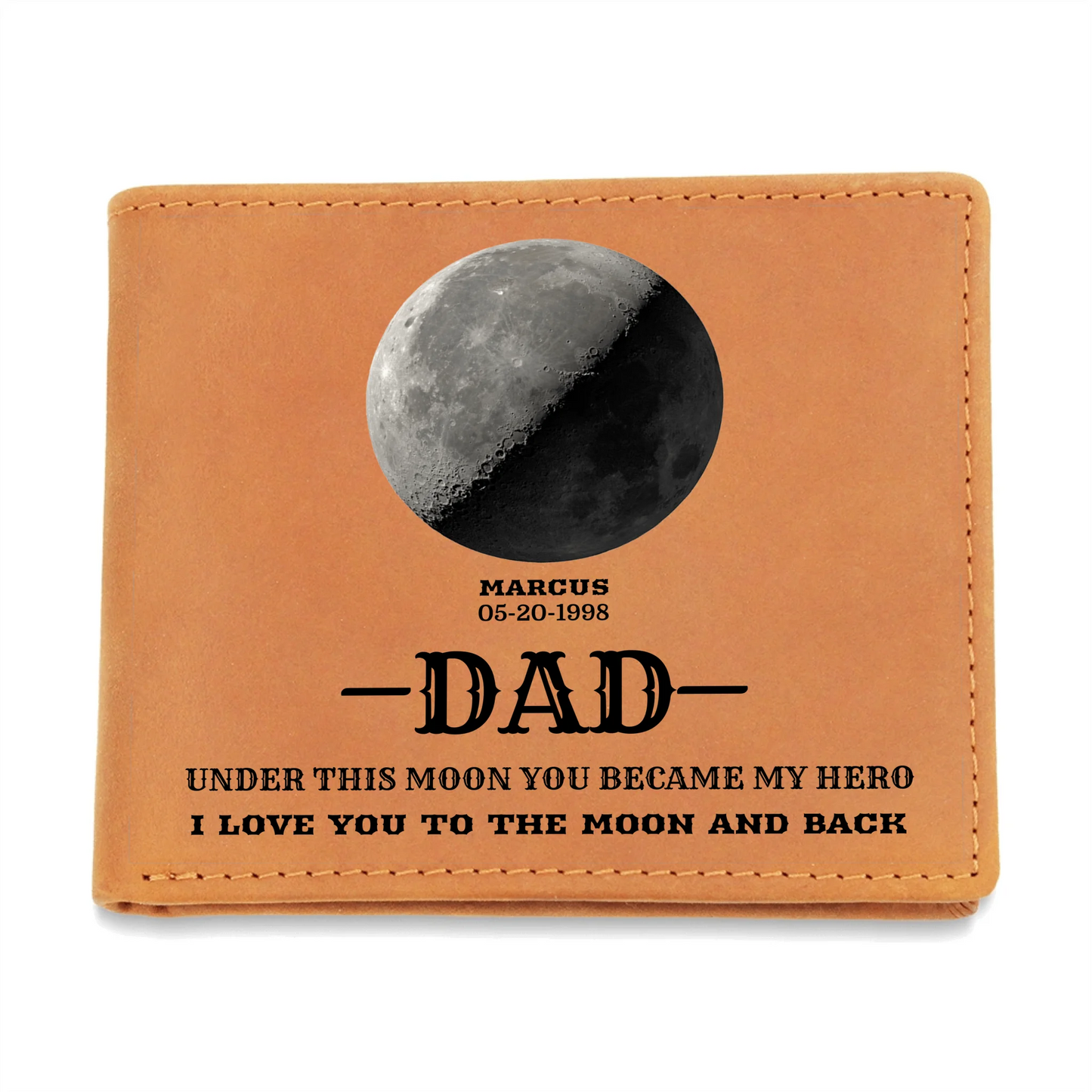 Engraved Leather Wallet 1