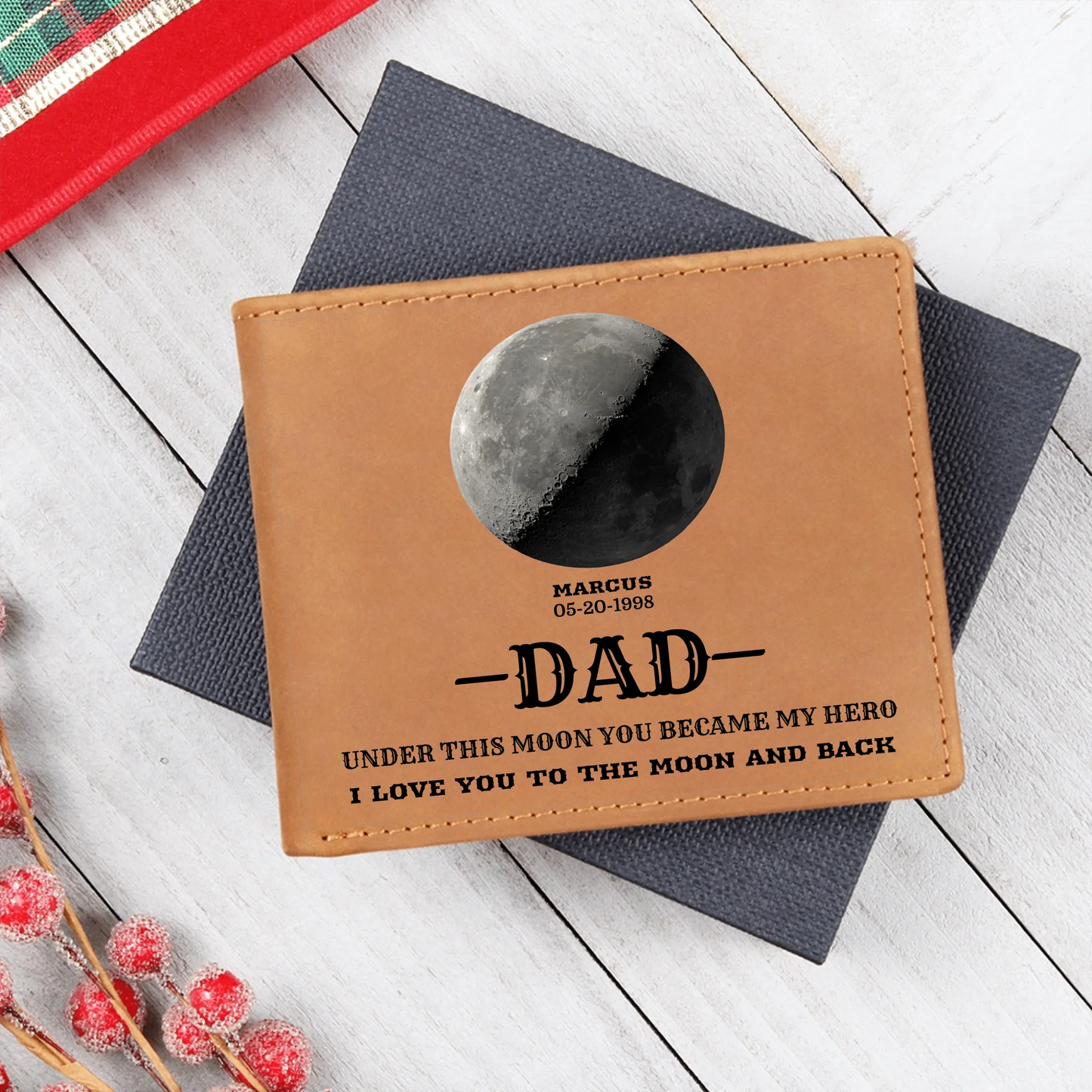 Engraved Leather Wallet 3