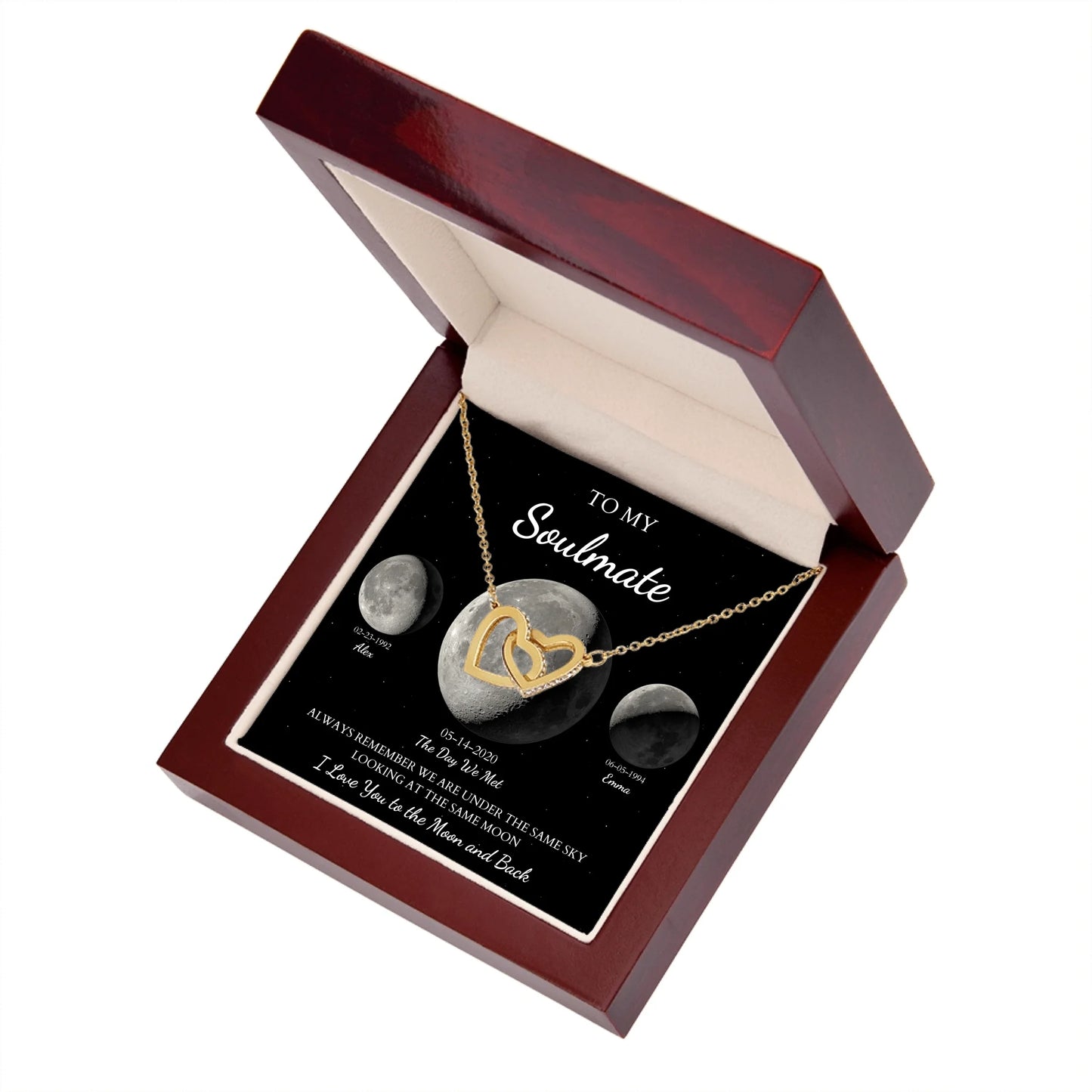 Interlocking Heart Gold Lux 3