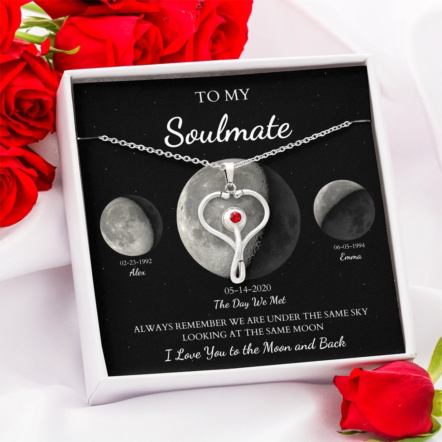 Stethoscope Message Card Red Rose