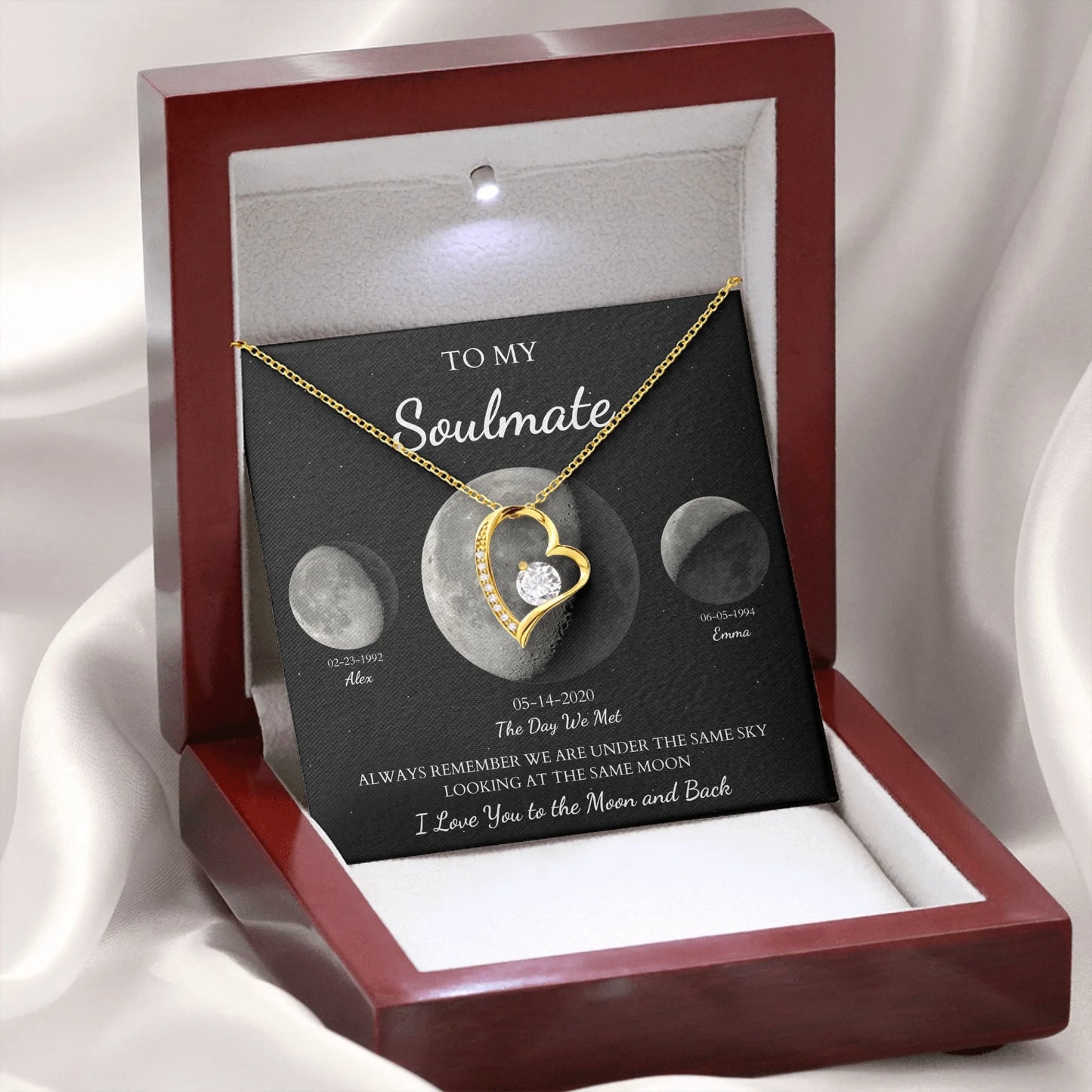 Forever Love Wooden Box Gold 2