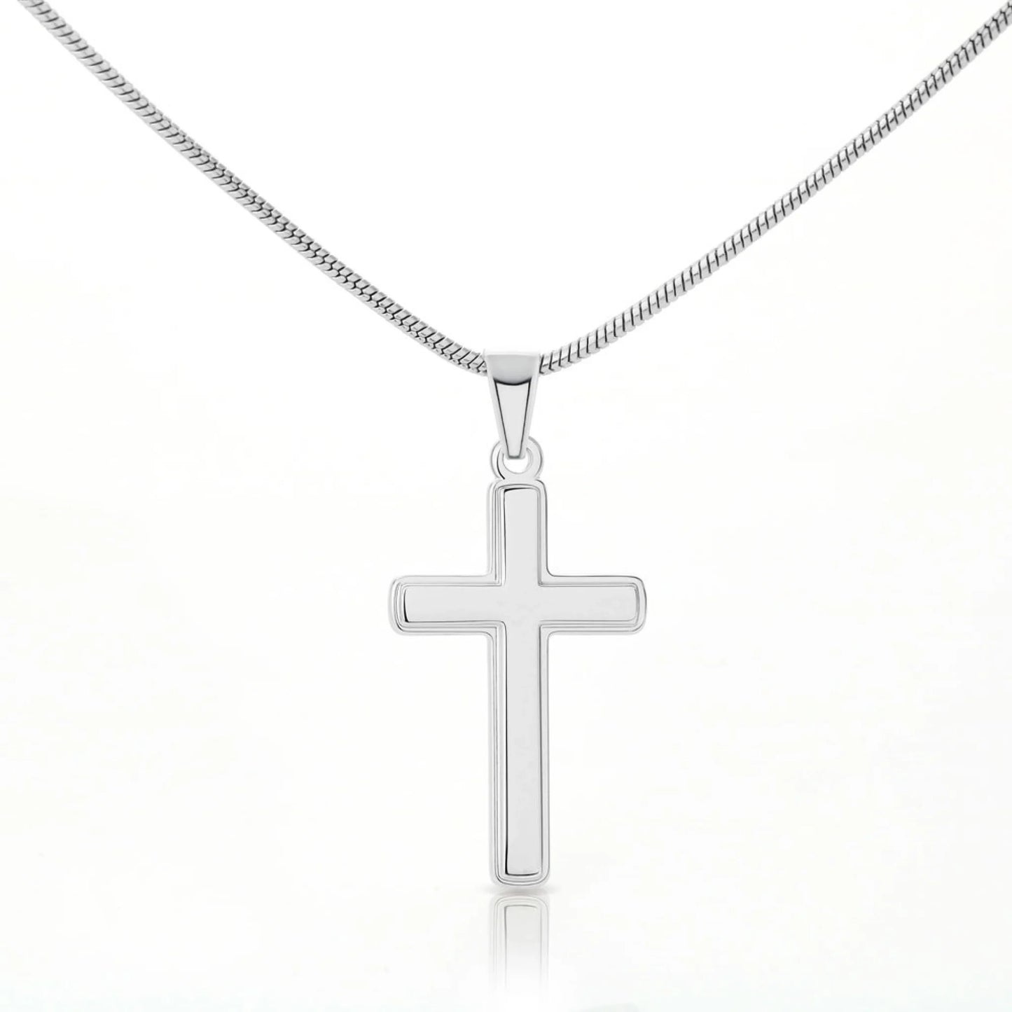 Cross Necklace on White BG