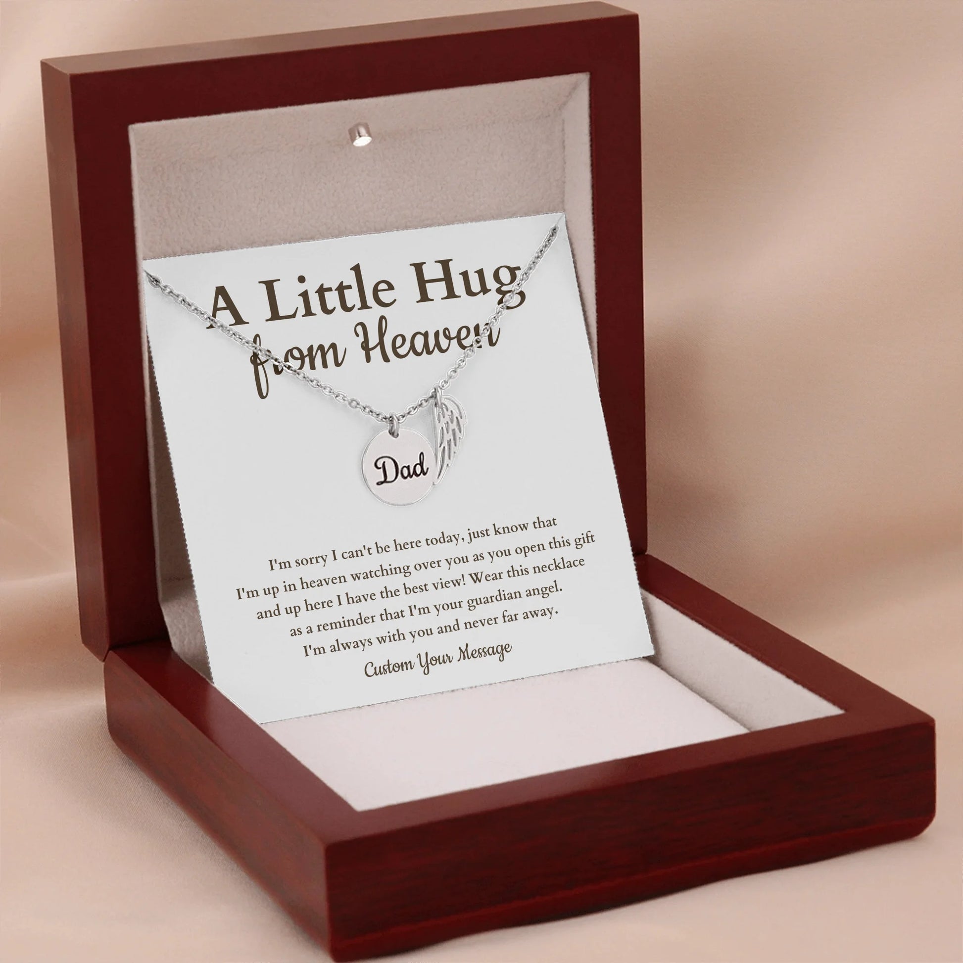Dad Remembrance Silver w Wood Box 3