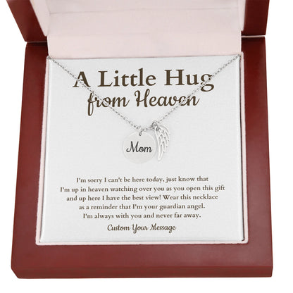 Mom Remembrance Necklace Silver w Wood Amazon