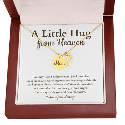 Mom Remembrance Necklace Silver w Wood Amazon